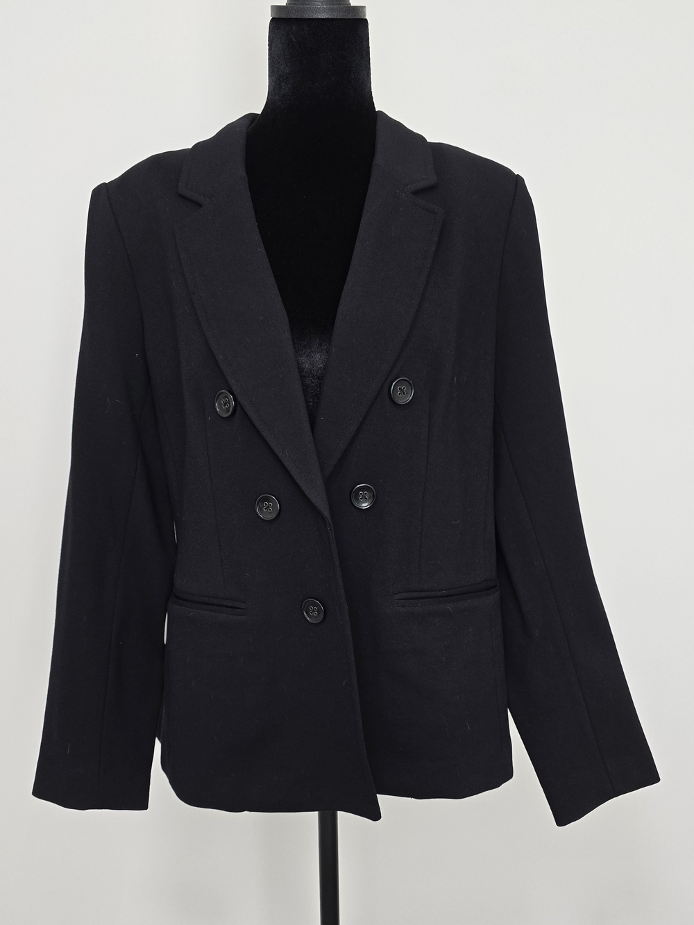 Jones New York Black Double-Breasted Blazer